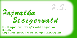 hajnalka steigerwald business card